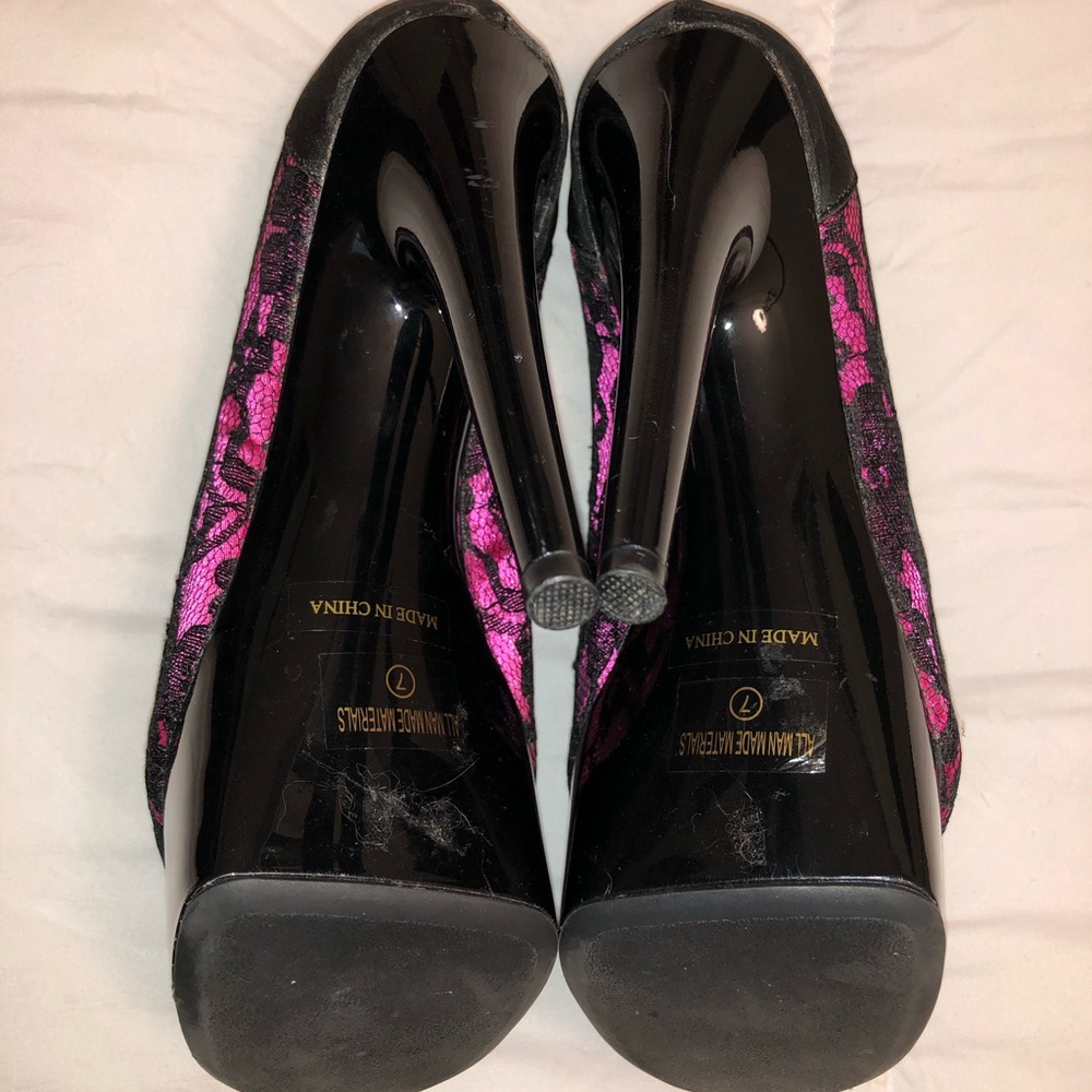 Ellie lace platform heels - Picture 3 of 6